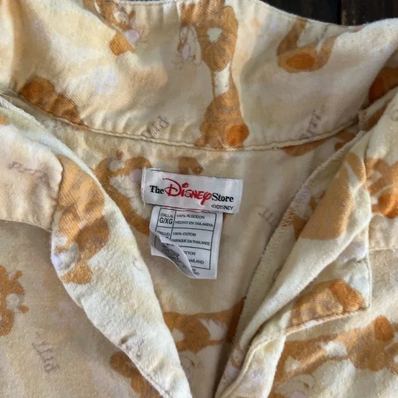 Vintage The Disney Store Womens 2 Pc Pajama Set Sz XL CAT NAPS! Tigger - Picture 7 of 15
